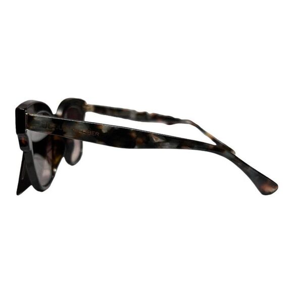 Judith Leiber Uva Sunglasses Brown Tortoise Square‎ Classic Cat Eye Textured main image 4